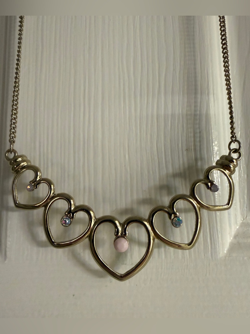 Hearts with Stones Necklace